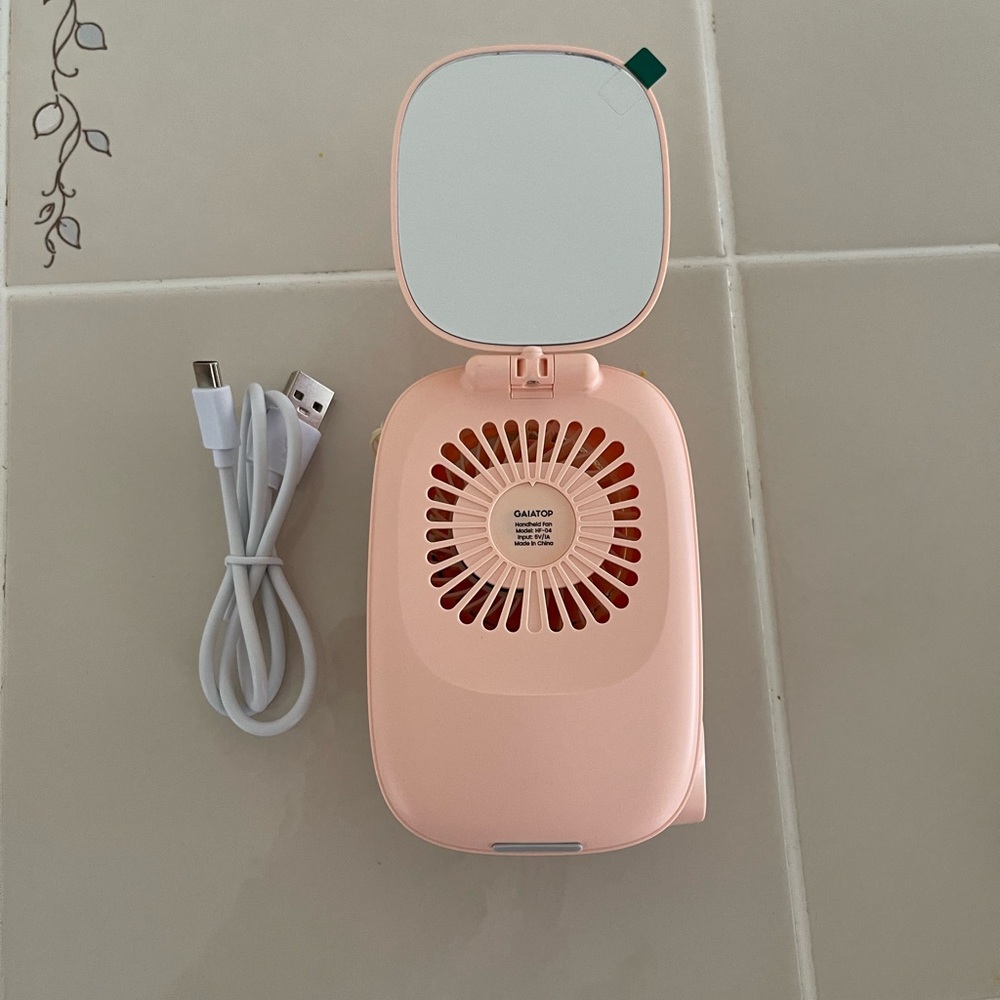 Mini Fan Camera Style With Mirror & Digital Displ… - image 6